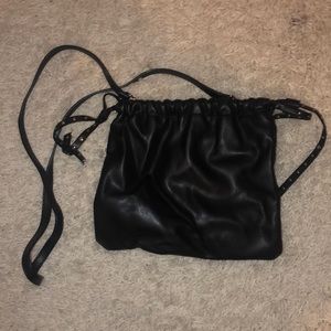 Express cross body black pouch